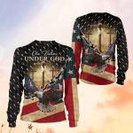 One Nation Under God American Flag Eagle - Inspirational Christian 3D All Over Print T-Shirt And Hoodie - Image 6