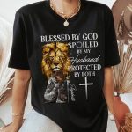 Woman Warrior of God Blessed by God Spoiled by My Husband T-Shirt