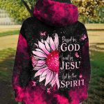 Pink Sunflower Blessed By God Loved By Jesus - Inspirational Christian 3D All Over Print T-Shirt And Hoodie - Image 2