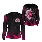 Pink Sunflower Blessed By God Loved By Jesus - Inspirational Christian 3D All Over Print T-Shirt And Hoodie - Image 6