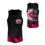 Pink Sunflower Blessed By God Loved By Jesus - Inspirational Christian 3D All Over Print T-Shirt And Hoodie - Image 5