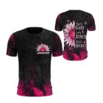 Pink Sunflower Blessed By God Loved By Jesus - Inspirational Christian 3D All Over Print T-Shirt And Hoodie - Image 4