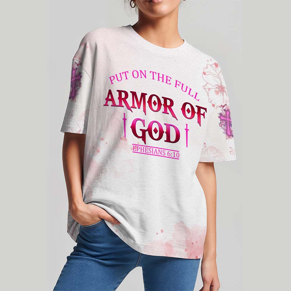 Put On The Full Armor Of God Ephesians 6:10 - Inspirational Christian 3D All Over Print T-Shirt and Hoodie - Image 7