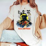 Spooky Night Trick Or Treat Haunted House Halloween T-Shirt - Image 4