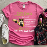 Cat Dad Someone Who Works Hard So His Cats Can Have A Good Life Best Cat Dad Ever T-shirt - Image 6