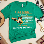 Cat Dad Someone Who Works Hard So His Cats Can Have A Good Life Best Cat Dad Ever T-shirt - Image 4